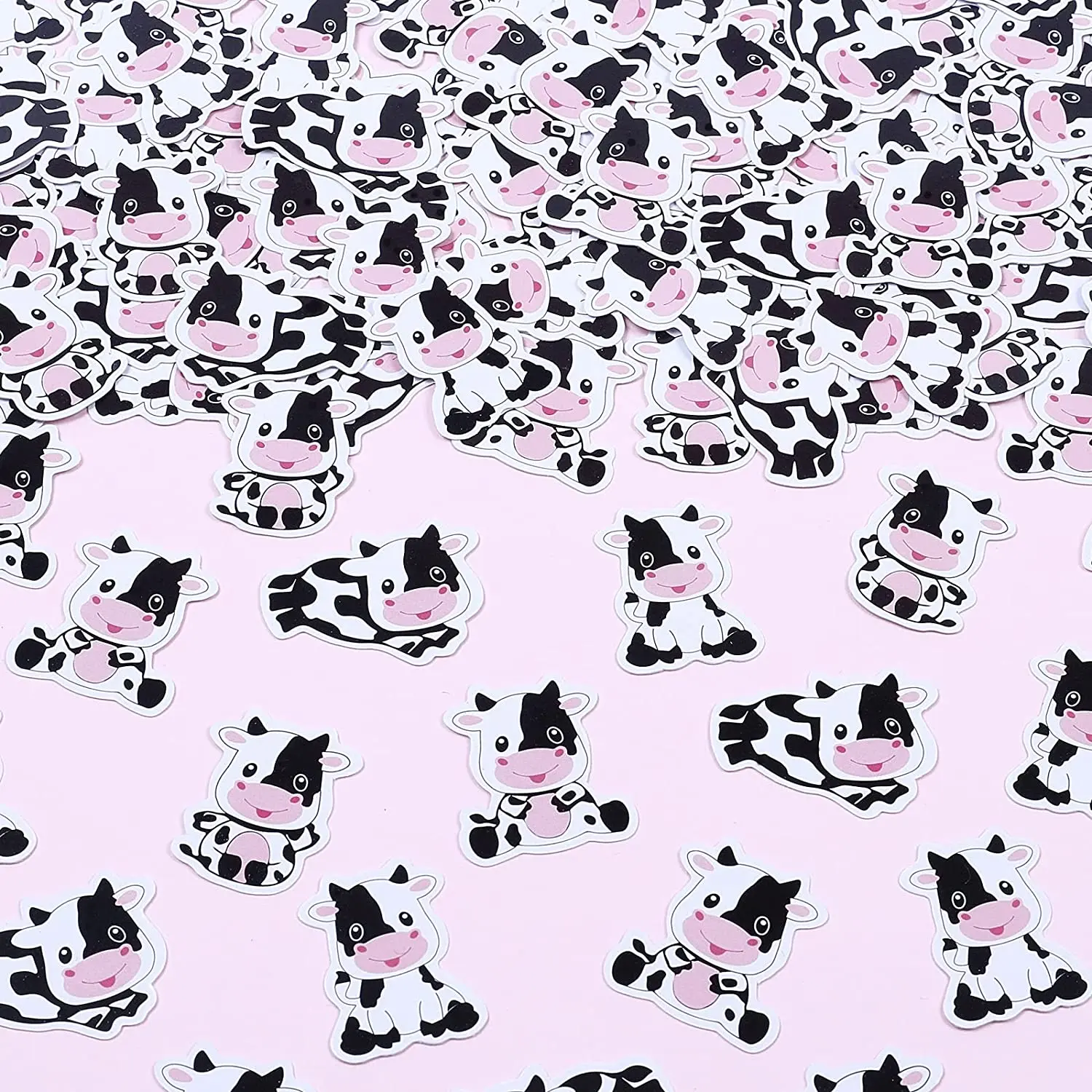 200pcs Cow Confetti for Birthday Baby Shower Party Farm Cow Theme Party Decorations Holy Cow Im One Moo Moo Birthday Decor