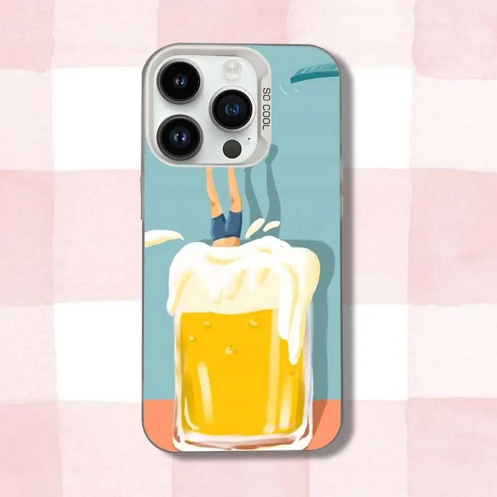 حافظة هاتف Art Bears لهاتف iPhone 16,15,14,13,12,11,Pro,XS,Max,Plus,Mini,SE غطاء مقاوم للصدمات من الحلوى البيضاء غير اللامعة