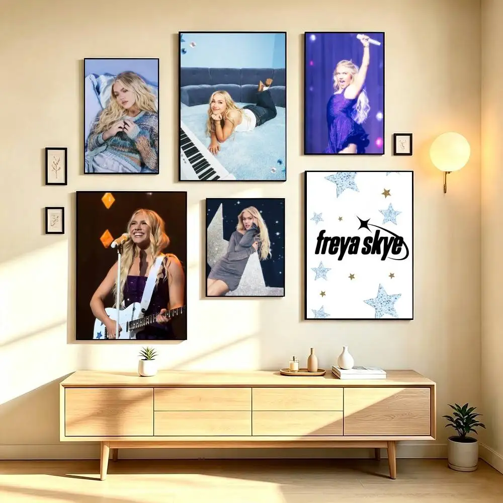 F-Freya Skye Pop Singer Poster High Quality Dorm Living Room Aesthetic Wall Decoration Painting Stickers Gift