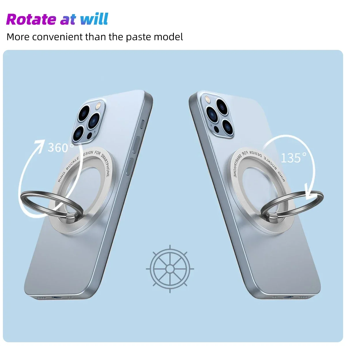 المغناطيسي ل Magsafe حامل هاتف حامل صغير المغناطيس البنصر المقبس قوس الهاتف المحمول آيفون 16 15 14 13 12Pro/Max