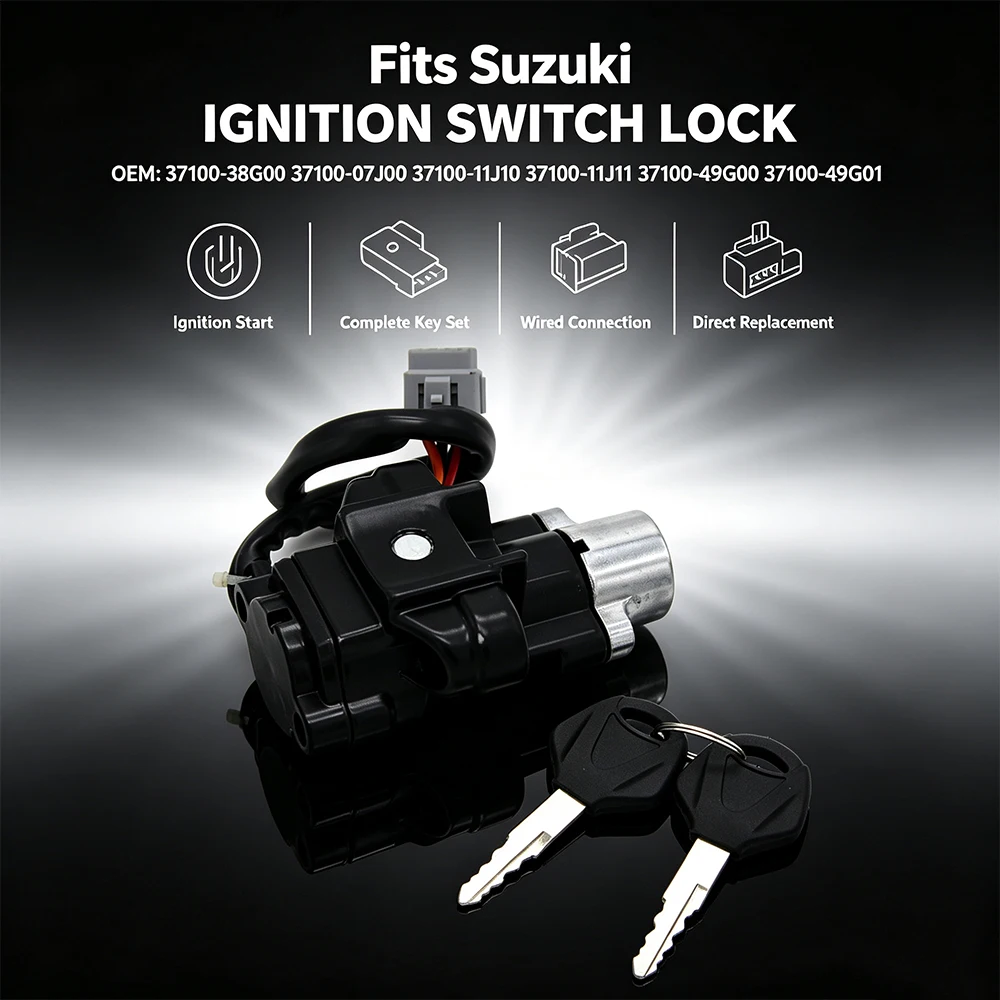 37100-38G00 Ignition Key Switch For Suzuki GSF650 GSF650S GSF1200S GSF1250S Bandit GSX650F Katana DL650 DL1000 V-Strom 2005-2012
