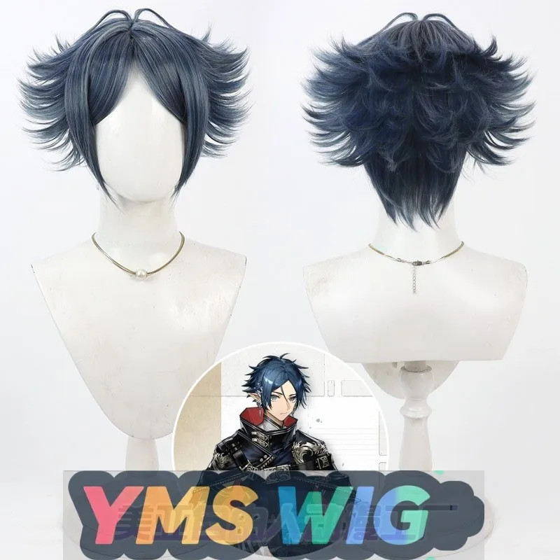 

[YMS WIG] Парик для косплея Arknights Zuo Le, имитация кожи головы оператора, серо-синий многослойный флип