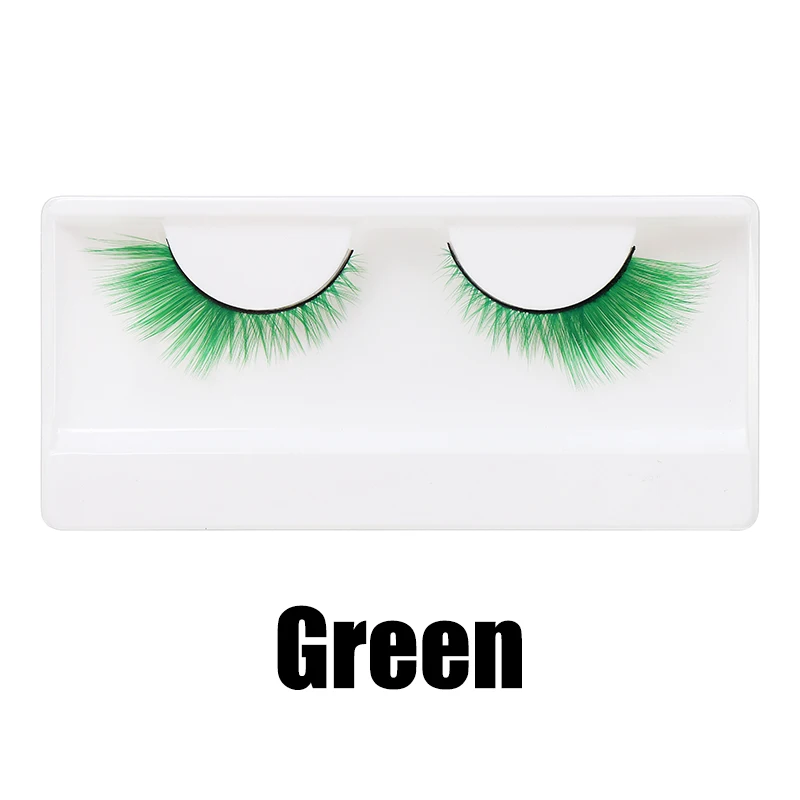DINGSEN 1/5/10 Paar Bunte Flauschige Streifen-Wimpern Natürliche Weiche Wimpern Wispy Falsche Wimpern 3D Lockige Wimpern für Make-up – Detail 11