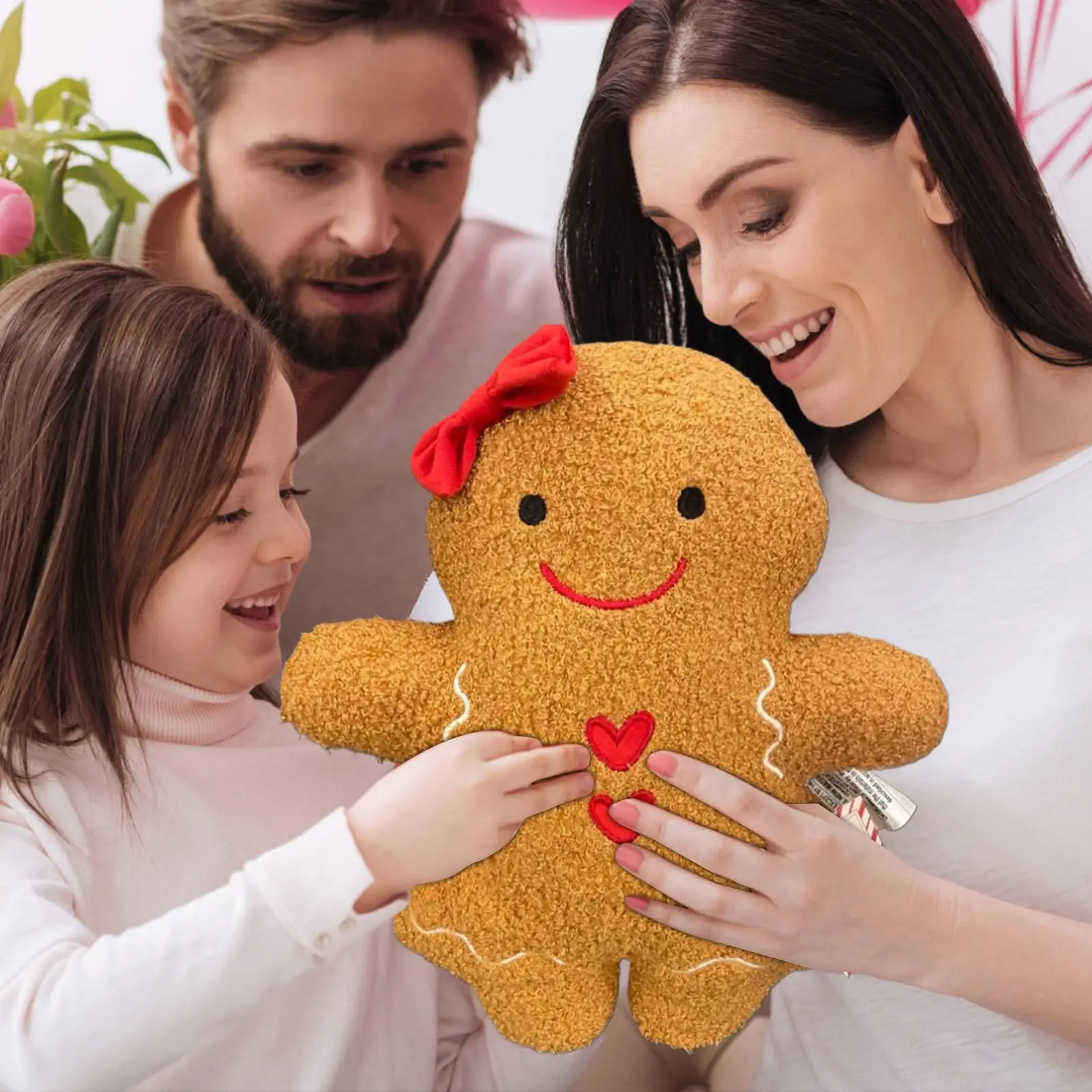 

Gingerbread Plush Decorative Doll Throw Pillows Christmas Gingerbread Man Plush Toys For Adult Boys Girls Bedroom Living Room