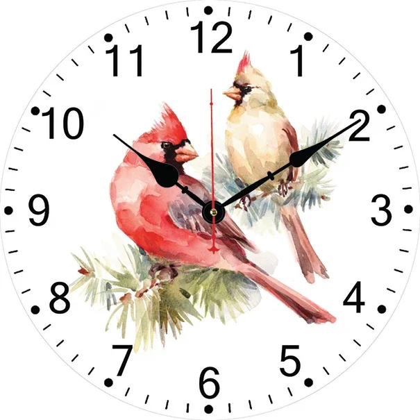 Robin Bird Wall Clock Modern Design Living Room Bedroom Office Decoration Kitchen Clock Art Wall Watch Home Decor