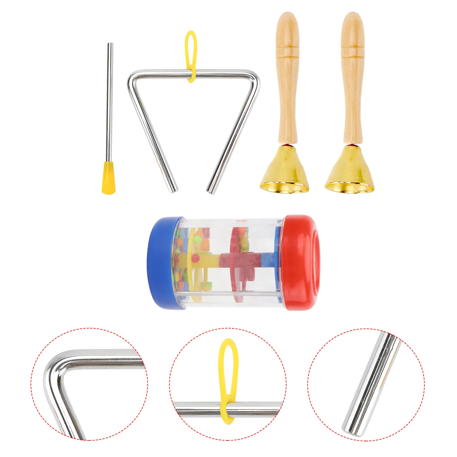 

Набор из 1 предмета: Музыкальная развивающая погремушка-дождевик, треугольный колокольчик для младенцев, инструмент для развития хватательных навыков, сенсорное пособие для раннего обучения