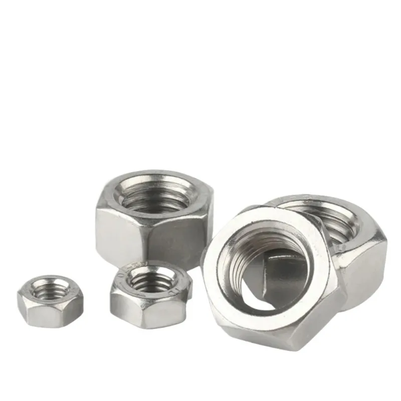 Hex Hexagon Nuts For Screws Bolts M1 M1.2 M1.4 M1.6 M2 M2.5 M3 M3.5 M4 M5 M6 M8 M10 M12 M14 M16 M20 304 Stainless Steel Nut