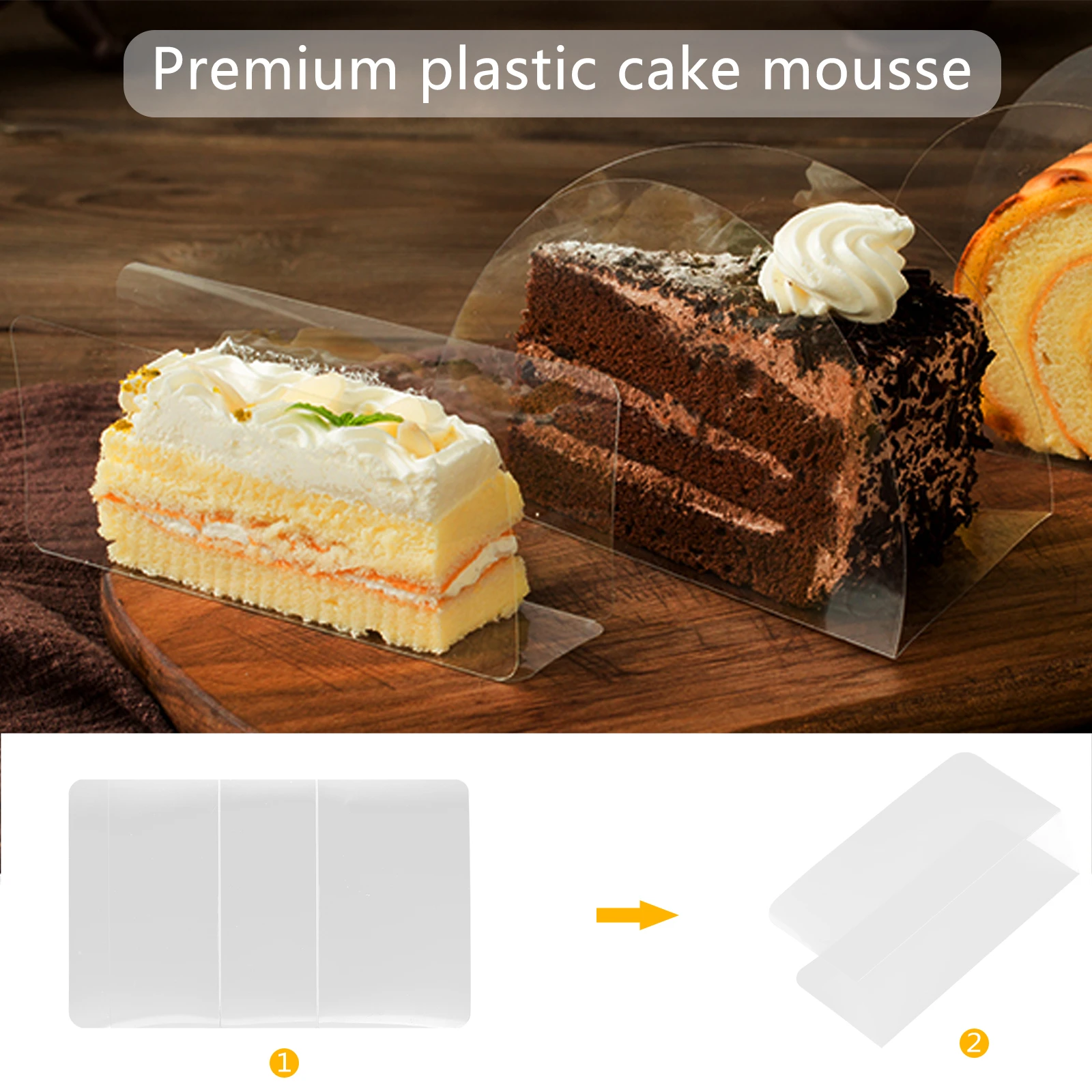 

100pcs Spacer Packing Pad Cupcake Wrapping Tool Transparent Mousse Packaging Storage Tools Lightweight Portable for Bakery