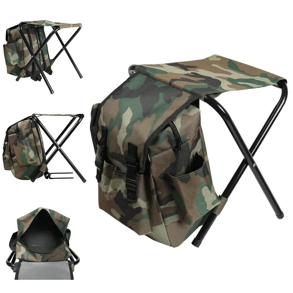 Camping Folding Chair Cool Outdoor Lightweight Comfortable Small Fishing Stool Portable Trouist Backpack Seat Nature Hike Chairs