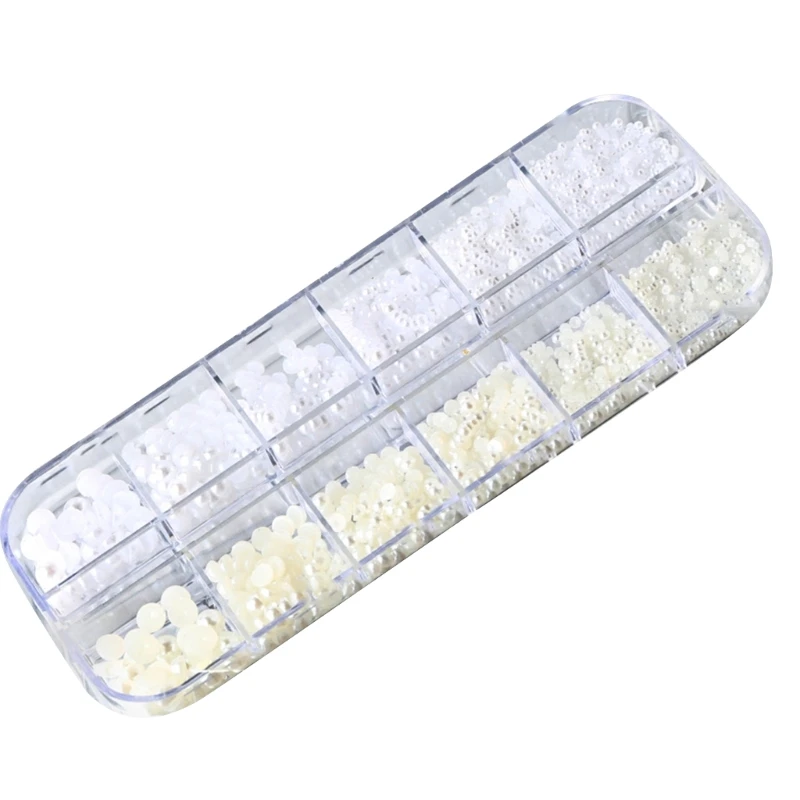 Perlas semiredondas ABS, perlas imitación planas, diamantes imitación acrílicos, cuentas para álbum recortes, artesanal