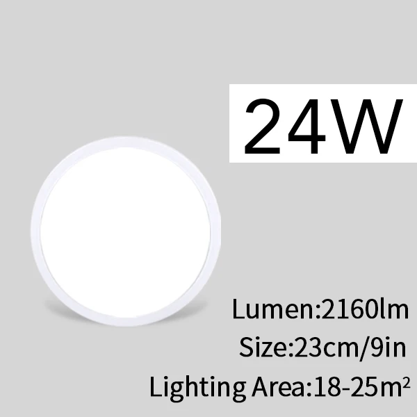 MARPOU Wohnzimmerleuchten, LED-Deckenleuchte, ultradünn, kaltweiß, 9 W, 13 W, 18 W, 24 W, Beleuchtungskörper, Deckenleuchten, Schlafzimmer, Küche