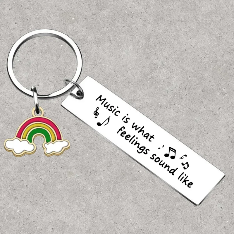 Hot Music Keychain Musically Key Rings Music Lover Gifts Singer Charm Jewelry Music Teacher Gift Musical Note gift