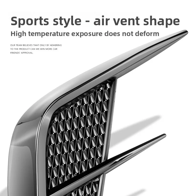2 Stück Universelle Sportliche Auto-Kotflügel-Lufteinlass-Aufkleber Carbon-Optik/Hochglanz-Schwarz Racing-Style Dekor Auto-Seiten-Außenzubehör – Detail 4