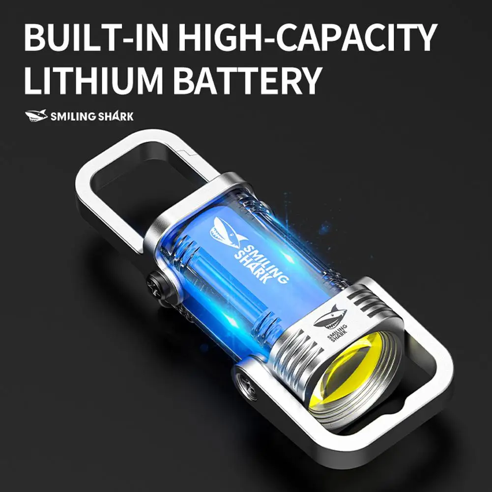 Rechargeable Keychain Flashlights1200 Lumens EDC COB Work Light 7 Modes Emergency Keychain Light for Walking Searching Hiking
