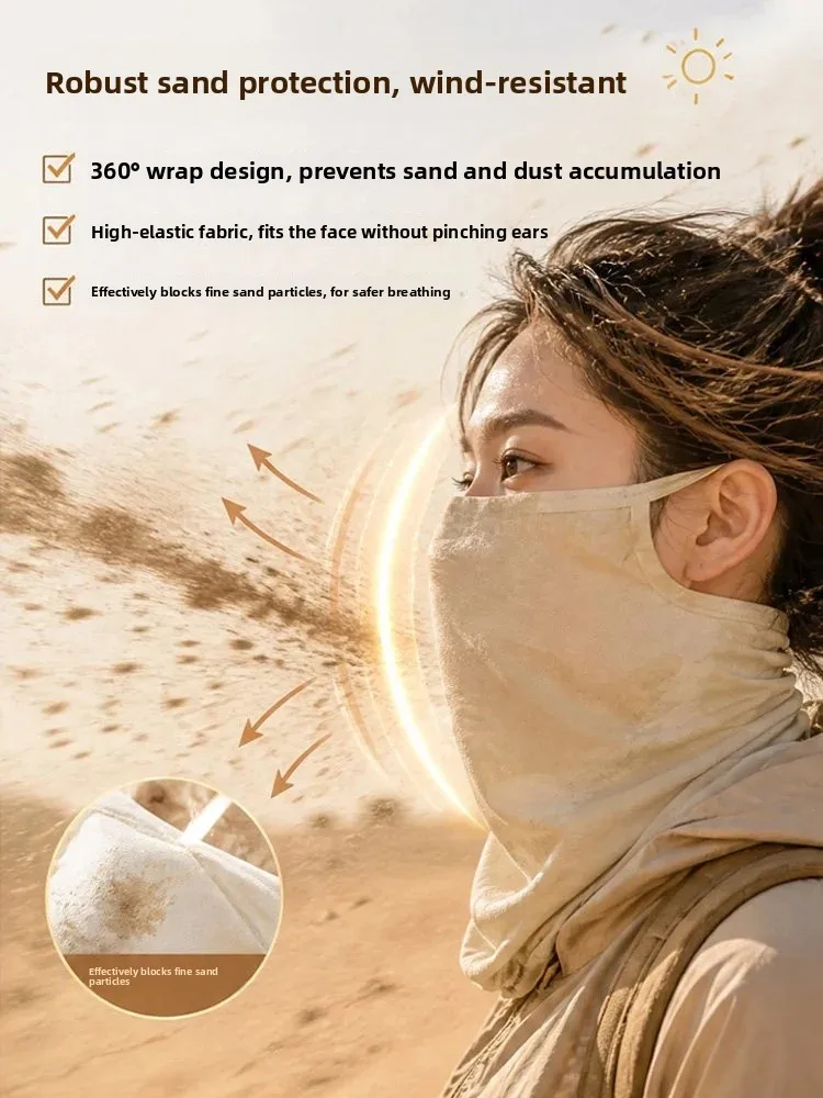 Magic Desert Travel Ice Silk Scarf Neck Protection Adult Men Women Breathable Scarf UV Protection Sandproof Face Mask Unisex