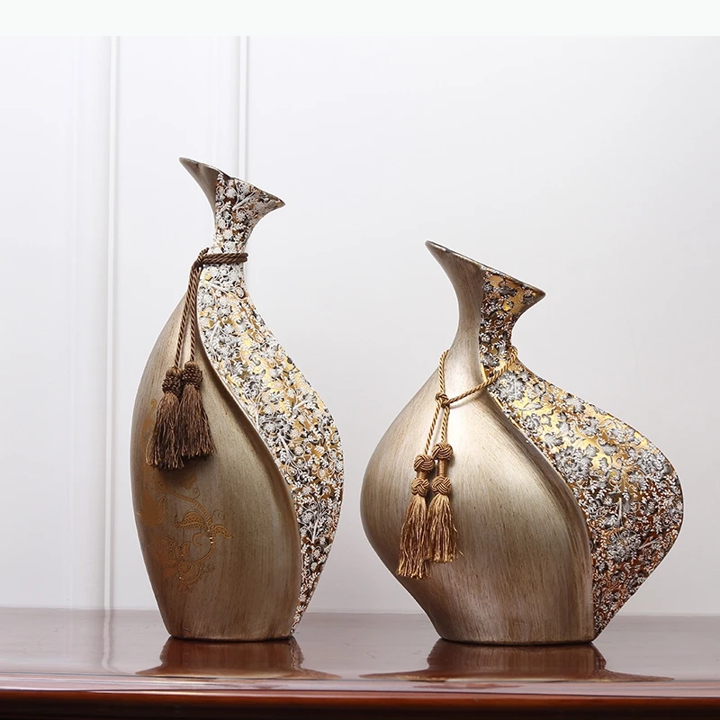 European style Ceramic vase Home Decorations Retro Small mouth Crafts Flower arrangement wedding decoration