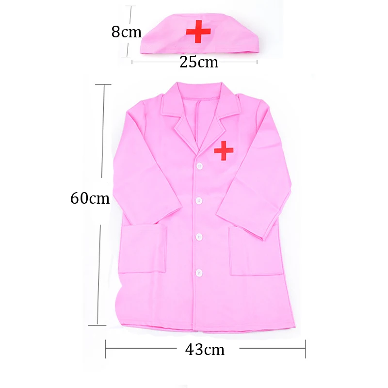 Children Pretend Play Game Simulation Doctor Nurse Coat Kindergarten Puzzle Set Role Playing Gifts for Kids Boys Girls