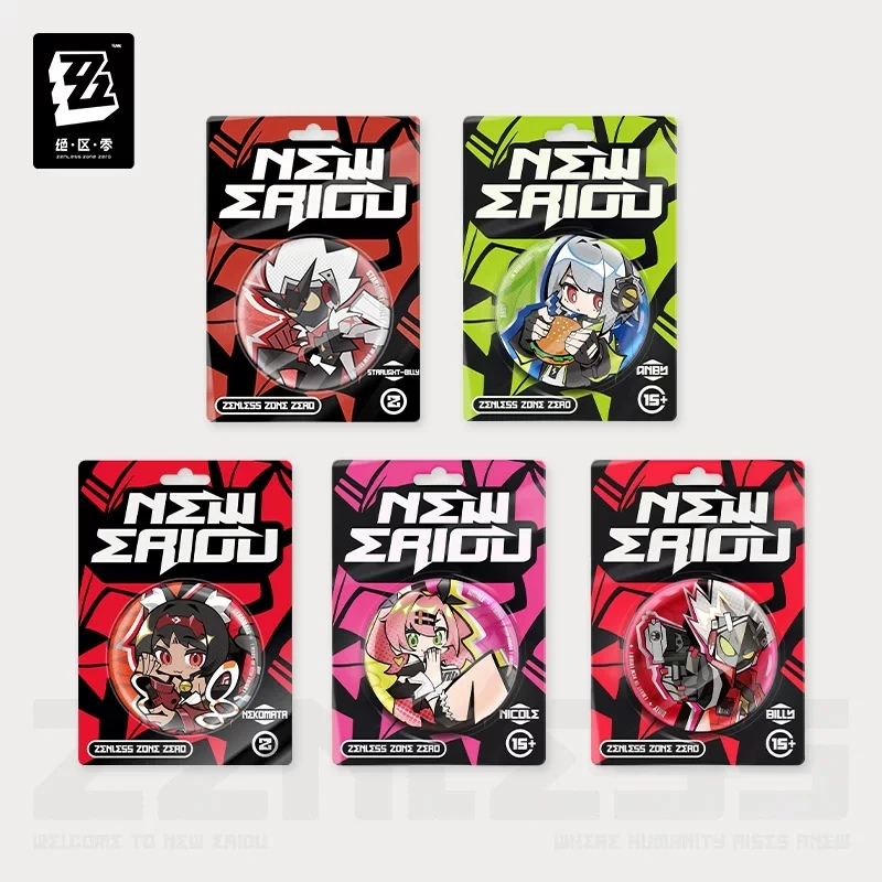 Official ZenlessZoneZero, Genuine Anime, Lido Series, Gaming Merchandise, Chibi Tin Badges, Cunning Rabbit House, Gifts