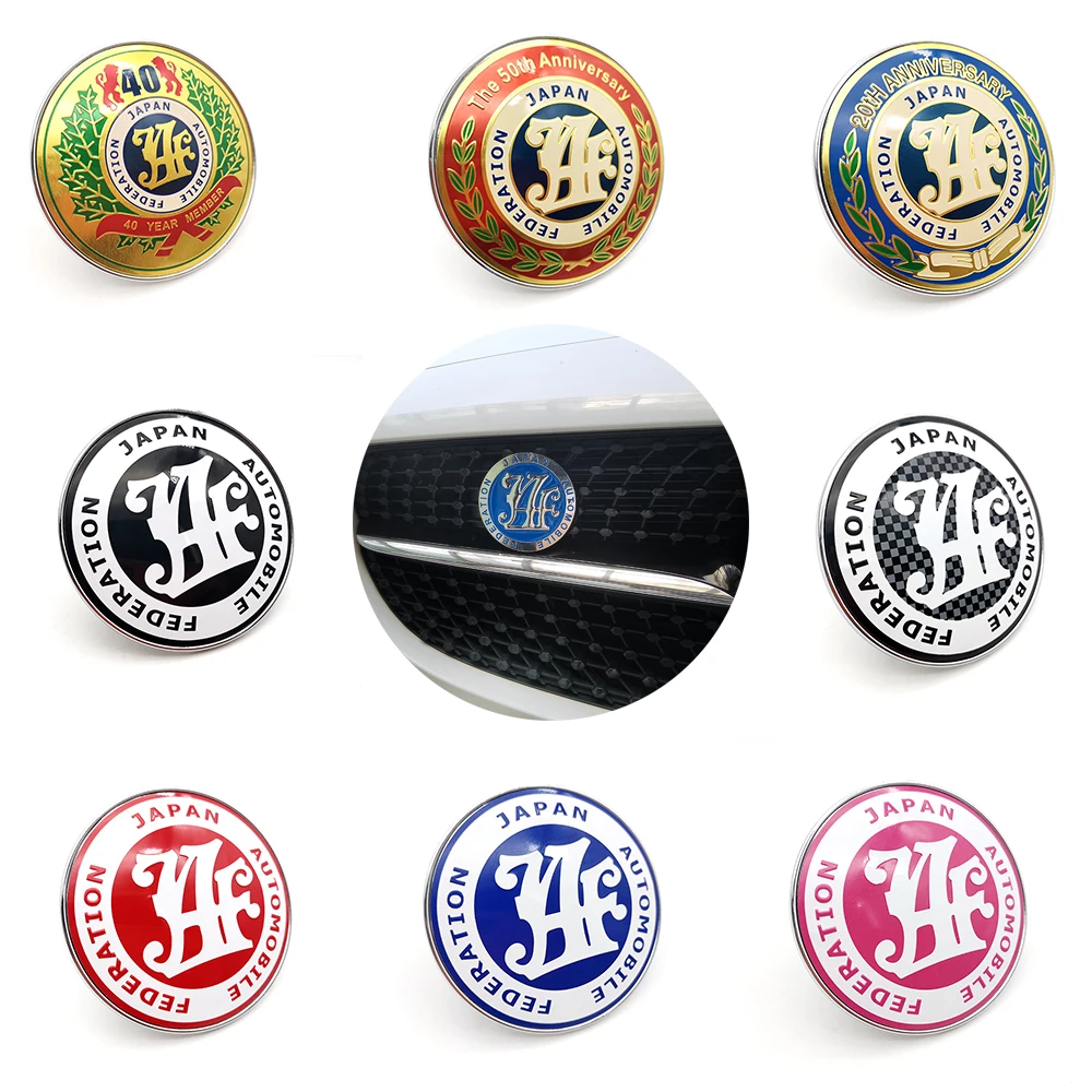 9cm Universal JDM Parts Accessories Japan Automobile Federation Car Front Grille Grill Badge JAF Badge Emblem Logo