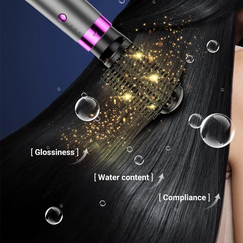 Multifunction Hair Dryer 5 in 1 Hot Air Comb Automatic Curling Rod Straight Hair Comb Hair Dryer Salon Style Tool Fast Dry