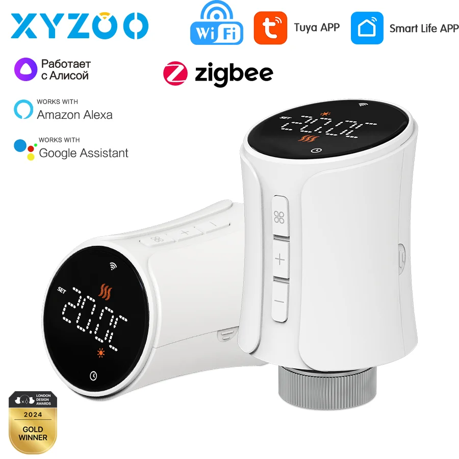 Smart WiFi TRV Radiator Thermostatic Valve Zigbee Tuya Thermostat Programmable Remote Temperature Controller Alexa Google Home