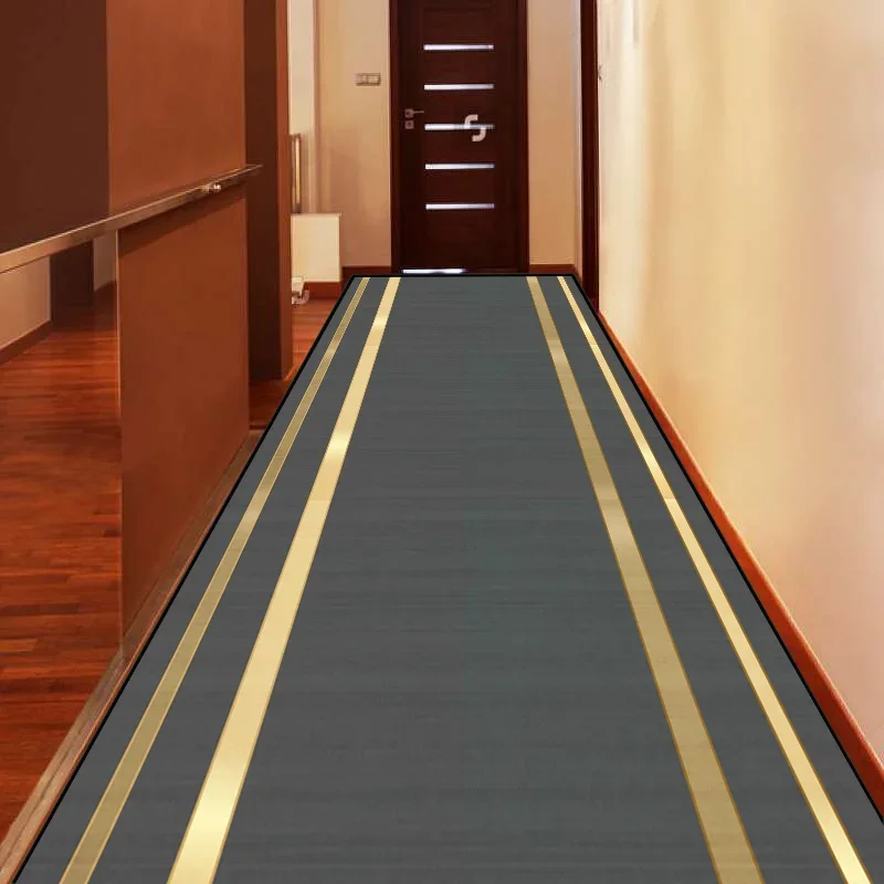 Modern Fashion Long Strip Corridor Carpet Home Decoration Hotel Hallway Rug Washable Villa Stairway Runners Mats Customizable