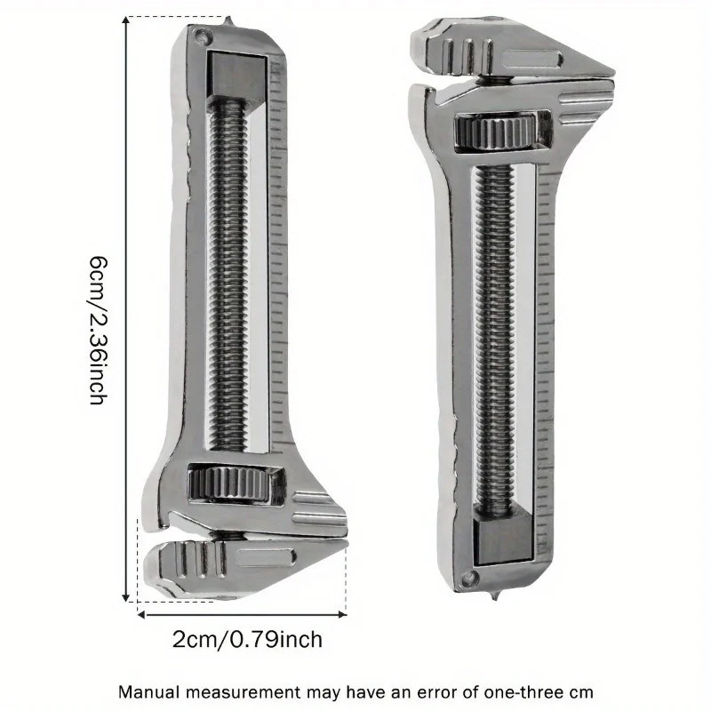 1Pc Multifunctional Portable Adjustable Mini Wrench Tool with Bottle Cap Opener, Screwdriver, Caliper and Adjustable Rod - DIY,