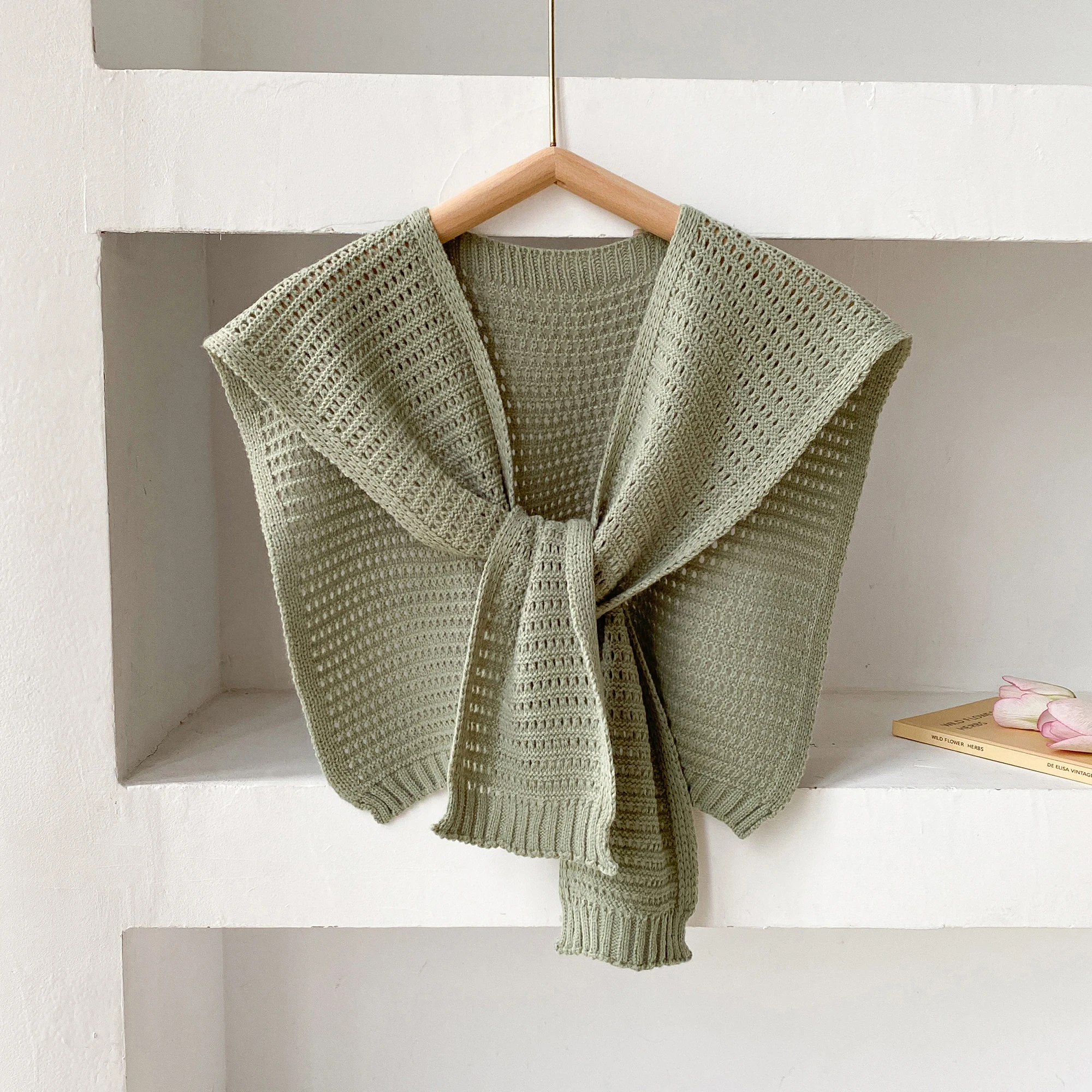 2025 الكورية بلون متماسكة المرأة وهمية طوق شال الصيف مكيفة الكتف حماية العمود الفقري العنقي رشاقته وشاح دافئ