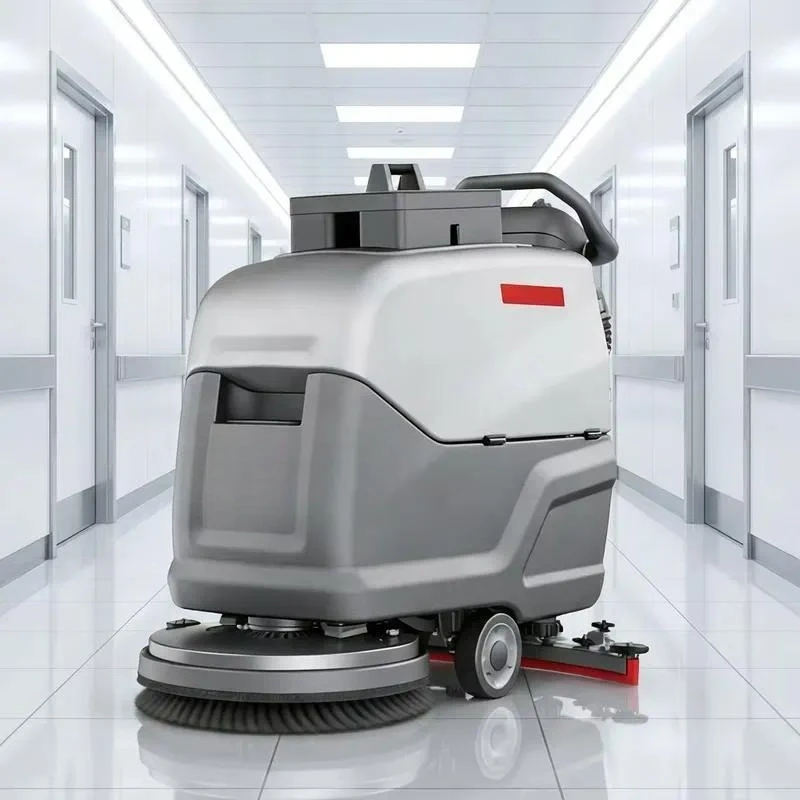 24V 85Ah Battery Powered Hand Push Floor Scrubber 510mm Cleaning Width Commercial Electric Washing Machine for Hard Floors
