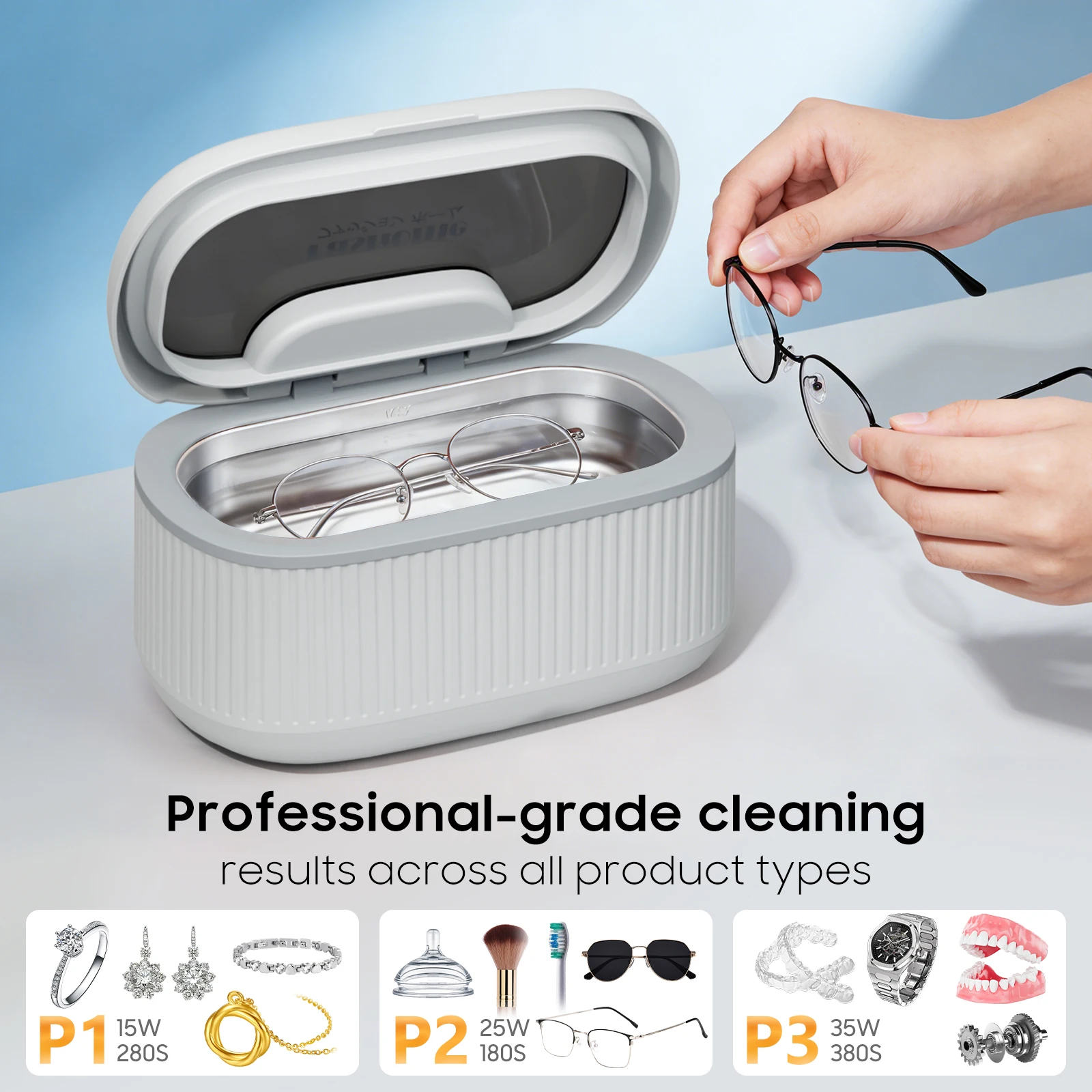 45kHz Ultrasonic Cleaner, 550m - Ultrasonic Cleaner Machine Glasses Denture 评论和价格