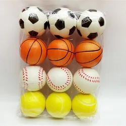 1pcs Espremer Bola Brinquedo Futebol Basquetebol Basebol Tênis Lento Rising Soft Squishy Stress Relief Antistress Novidade Mordaça Brinquedo