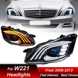 Car Headlights For Mercedes-Benz S class W221 2006-2012 Maybach style LED Auto Headlamp Assembly Projector Lens Accessories Kit