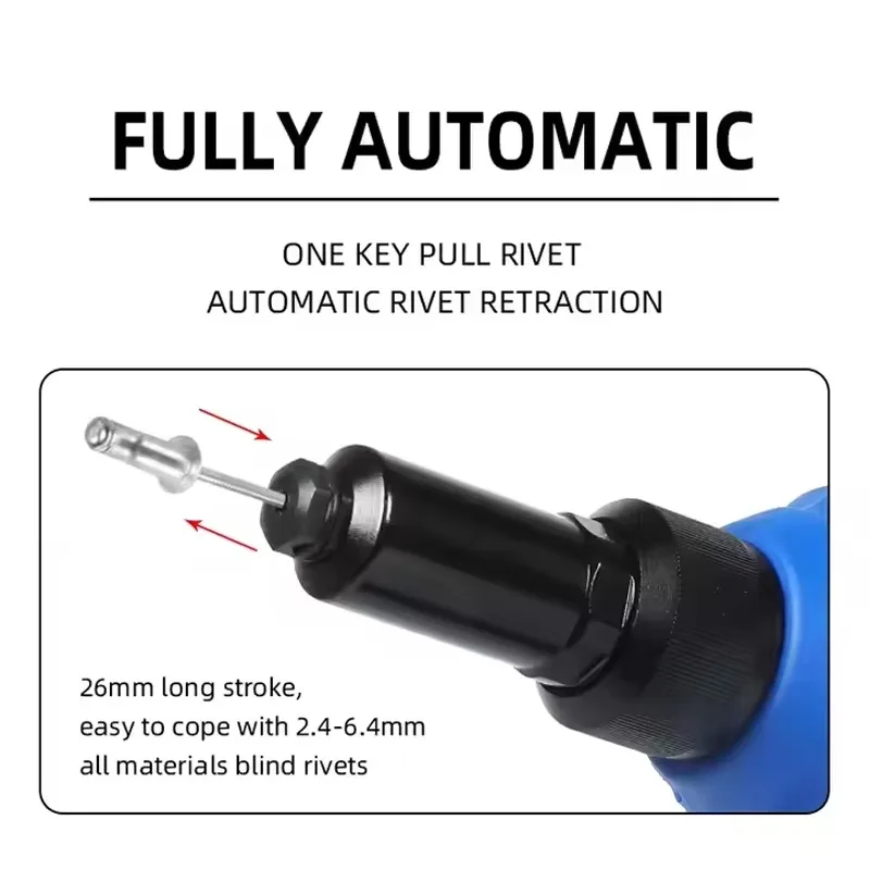 

【specialized】T1 RL-T1 Cordless Brushless Motor 18V Lithium Battery Rivet 2.4-6.4mm Riveting Range CE Certified for Power Too