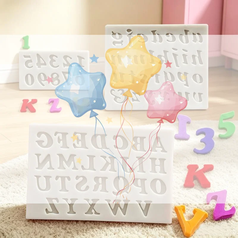 1Pcs Alphabet Number Silicone Mold Cake Decorating Tools DIY Letter Number Fondant Chocolate Jelly Candy Pastry Baking Mould