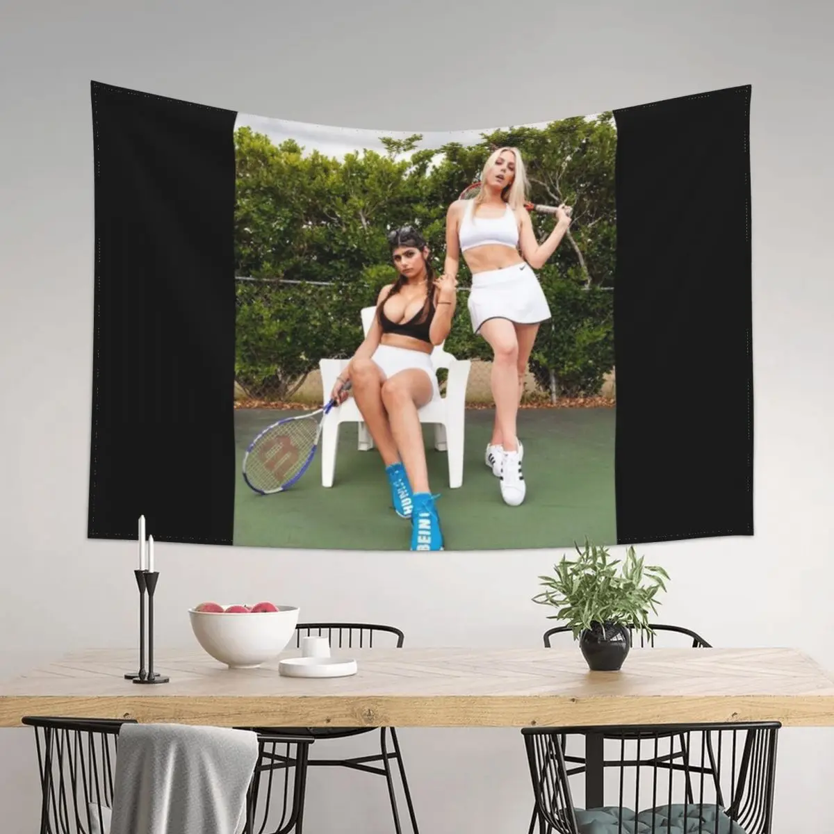 

Mia Khalifa Badminton Poster Tapestry Decorative Wall Murals Room Decorations Aesthetics Home Supplies Tapestry
