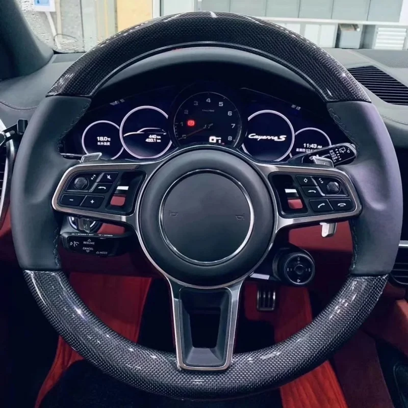 Actualiza nuevos modelos de volante para Porsche Panamera 970 971 Cayenne Macan 996 997 718 991 911 volante de fibra de carbono