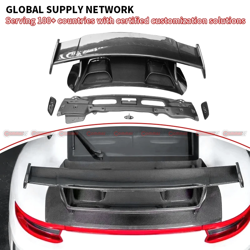 

Good Quality Upgrade to GT3 Style Half Dry Carbon Fiber Car Auto Parts Rear Racing WIng Spoiler for Porsche 911 991 991.2