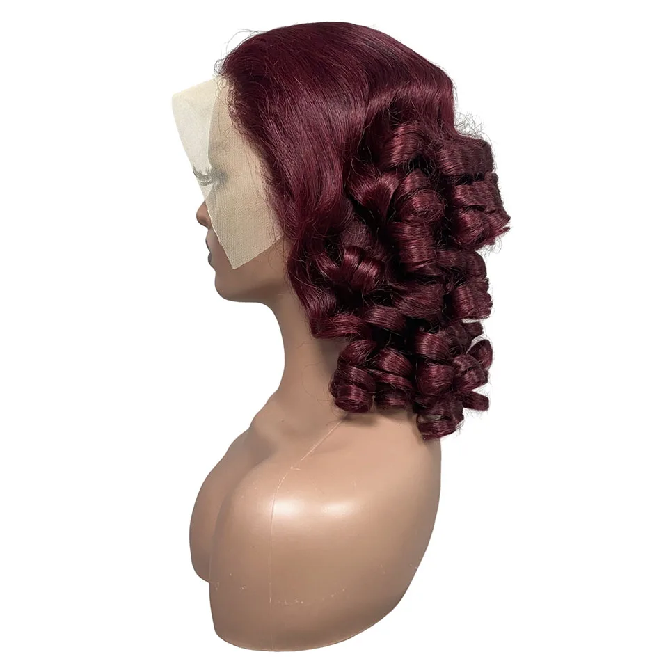 

Loose Wave 13X4 Lace Frontal Wigs Human Hair Wine Red Wigs 99J Burgundy Lace Front Wigs Human Hair 200% Density For Women