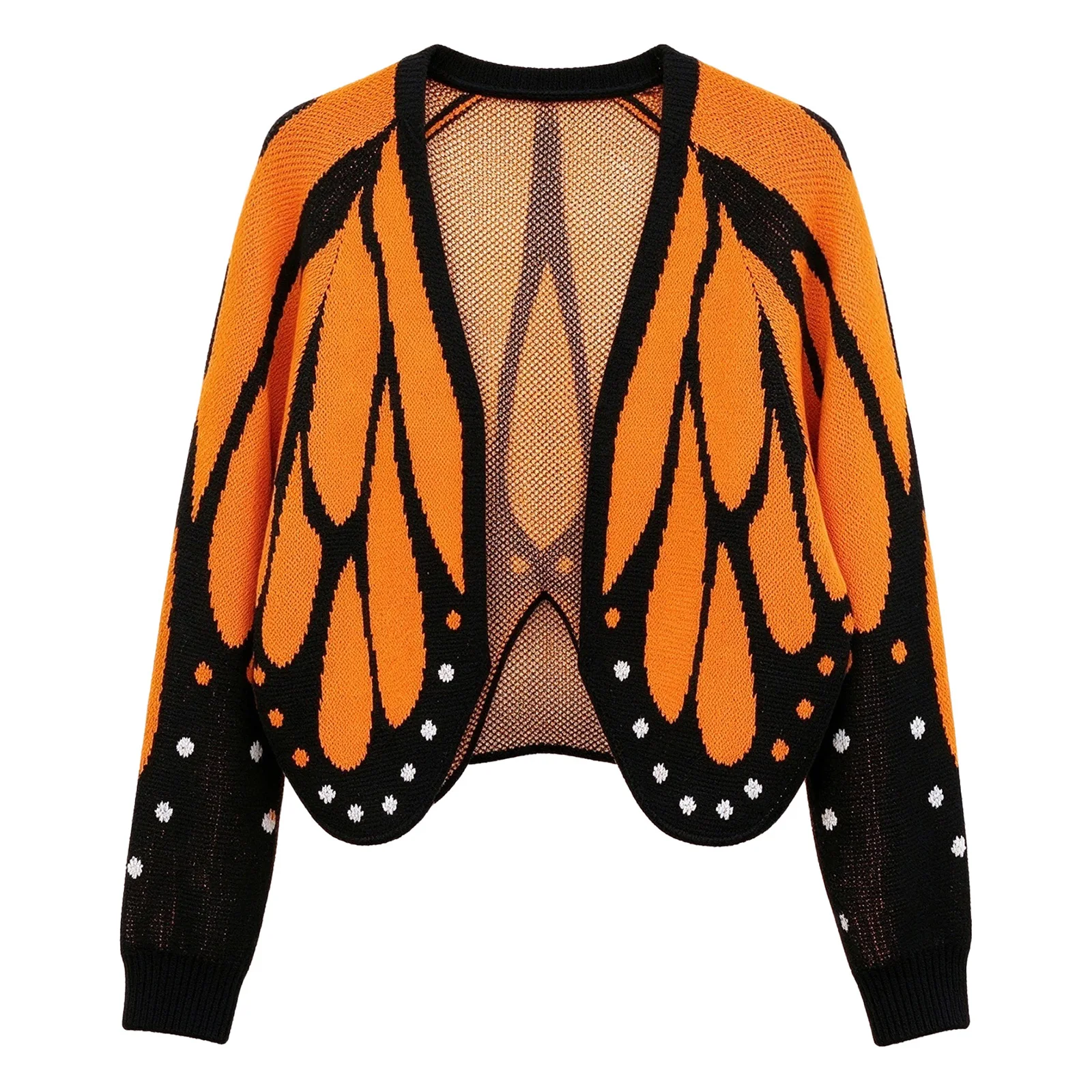 Women Knitted Butterfly Wing Sweater Cape Irregular Hem Elegant Loose Cardigan for Casual Birthday Holiday Outerwear Cape Coat