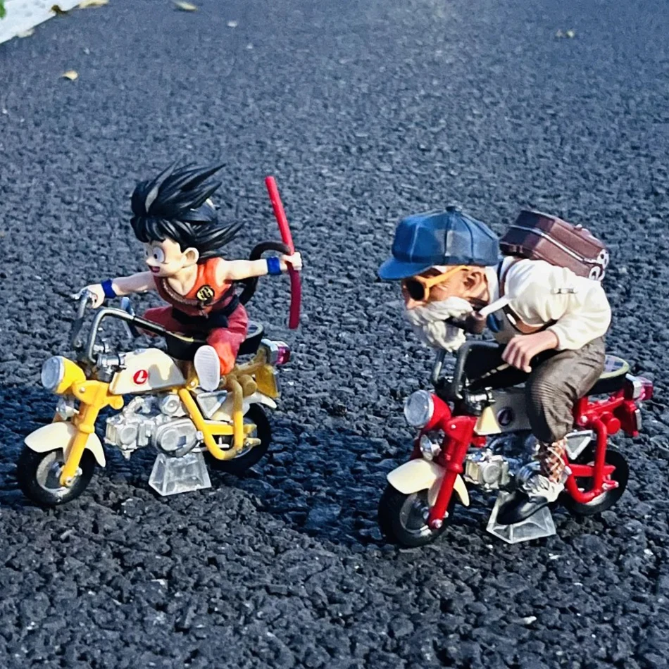 핫 드래곤볼 오토바이 시리즈 애니메이션 캐릭터 피규어 셴론 모델 장난감 크리링 손오공 베지터 트랭크스 슈퍼 사이야인 PVC 선물