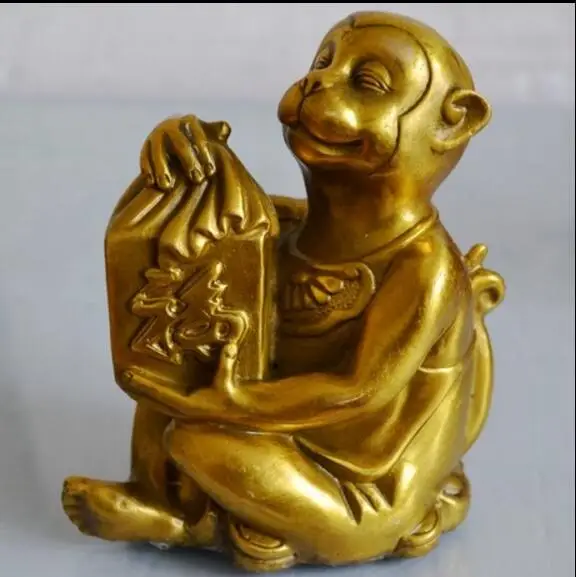 

Pure copper brass monkey auspicious feng shui ornaments everything Home Furnishing crafts