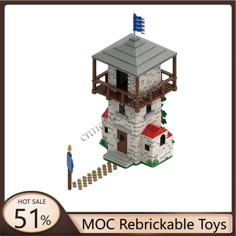

1190 PCS MOC Medieval Watchtower Castle Modular Model Building Blocks Sets Education Assembly Bricks Toys Children Birthday Gift