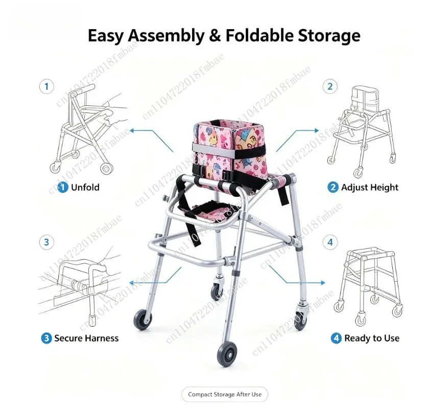 Children's Four-Wheeled Walker