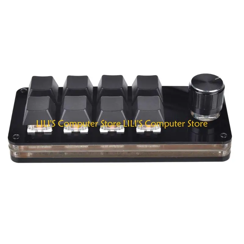 A52B Mini Keyboard 8 Key 1 Knob Gamer Programmable Keypad Diy Hot Swap Kustomisasi Keyboard Keyboard Keypad Makro