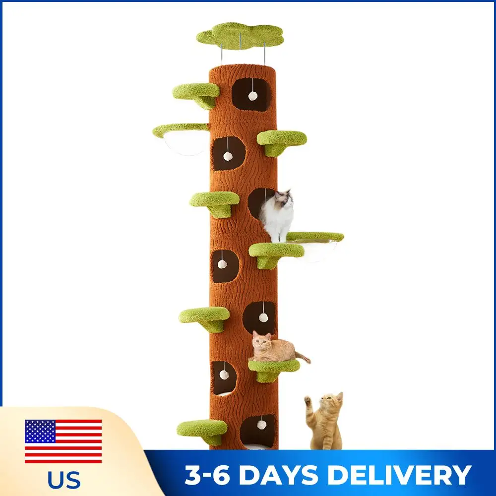 

Modern Cat Tower with Sisal Scratching Pad Tall Cat Tree Tower Super Large Cat Tree Tower for Indoor Cats Adults