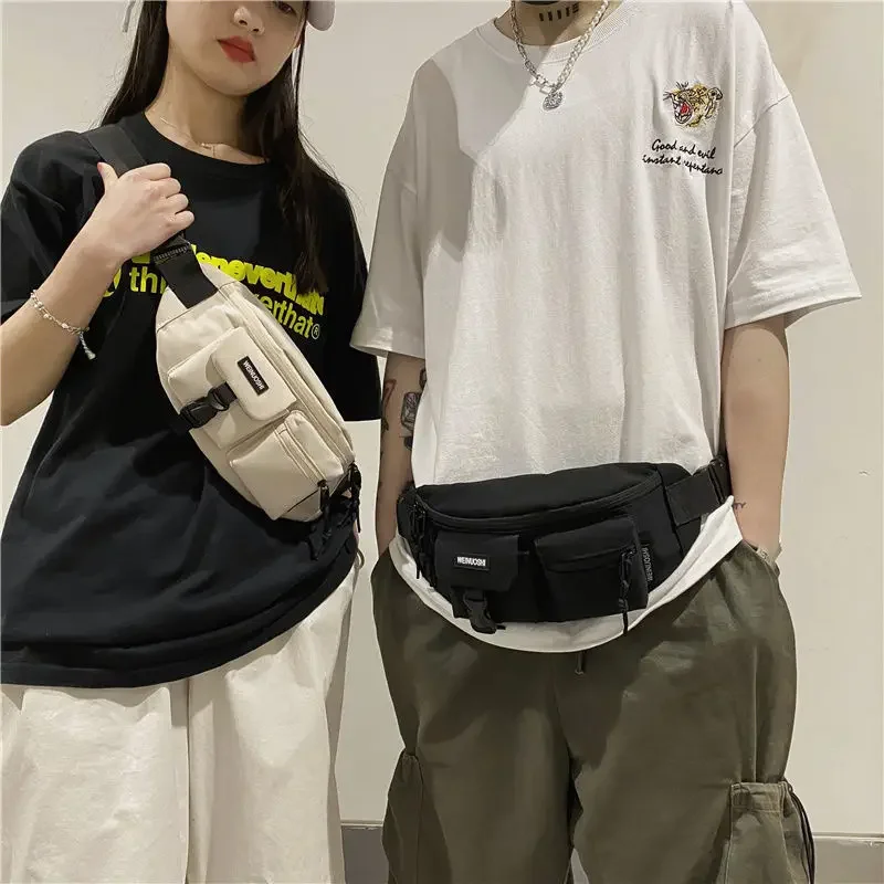 Chest Bags Unisex Couples Multi-pockets Leisure Large Capacity Travel Shopping Waist Packs Ins Hip-hop Fashion Chic Street