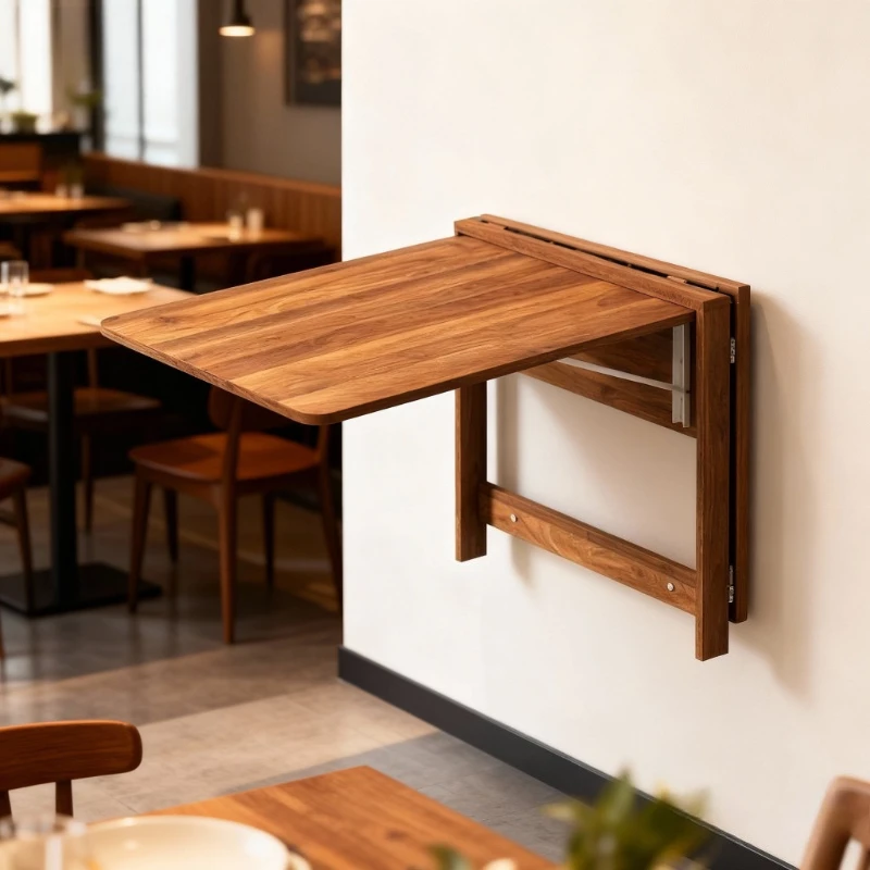 Space Saving Wall Mounted Folding Table Drop-Leaf Desk for Home Apartment Dining Table Multi-Functional Study Computer Desk