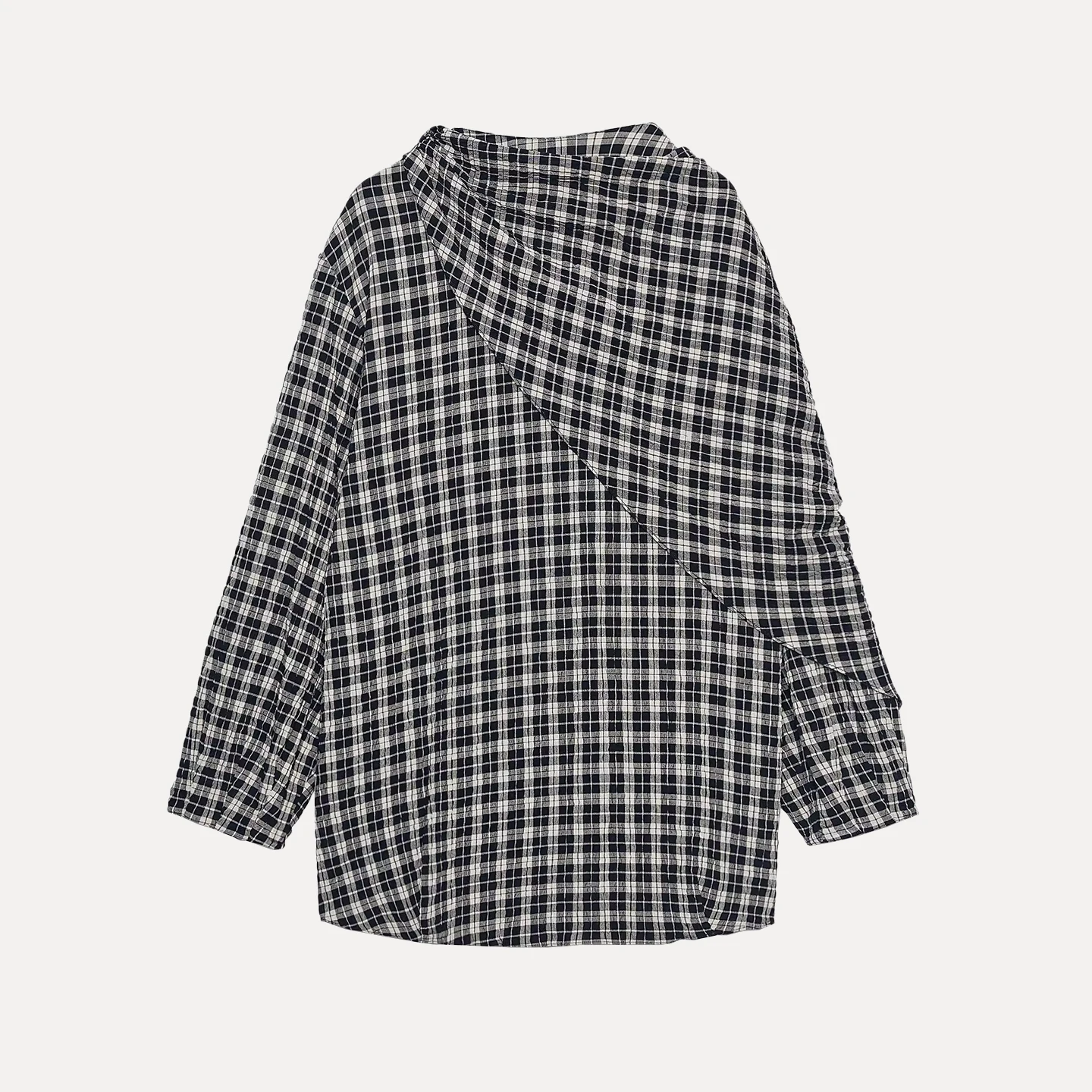 Z Women's Faion irt 2025 Autumn Plaid Scarf Multifunctional Headwear Casual Loose Long Sve Ladies Premium Quali