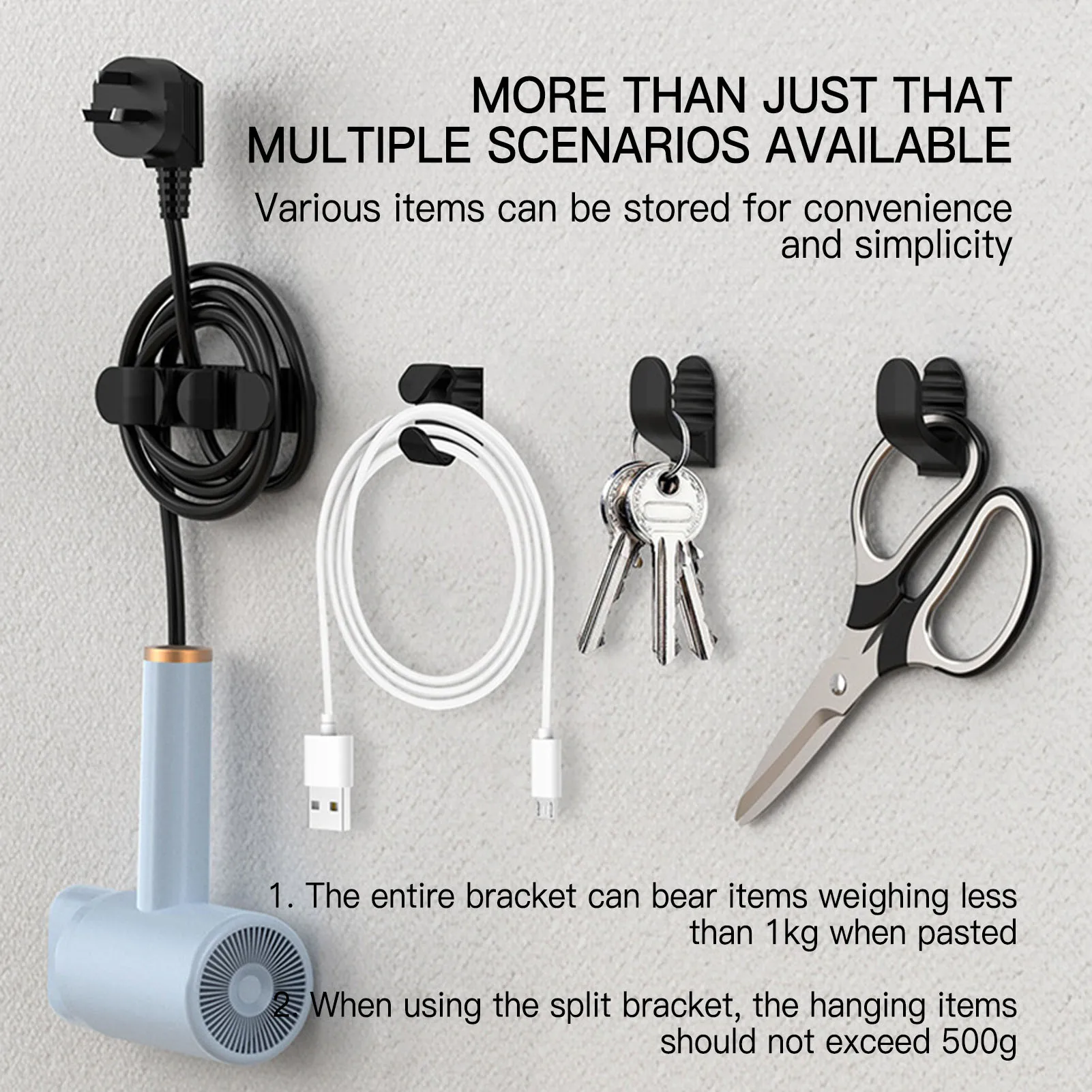 2/4PCS Household Kitchen Storage Wire Winder Traceless Plug Fixed Power Cord Organizer Cable Management Home Storage Tools