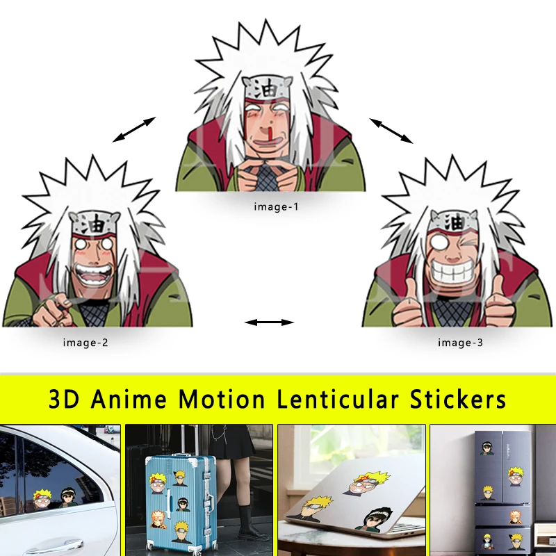 NARUTO Jiraiya Anime Motion Sticker Waterproof Decals for Cars,Laptop,Refrigerator,Suitcase,Window,Skateboard,Wall,Etc Toy Gift